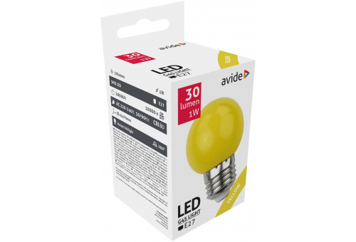 Dekor LED Lichtquelle G45 1W E27 Gelb