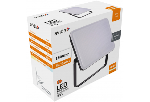 LED Reflektor Slim SMD Keret nélküli 20W NW 4000K